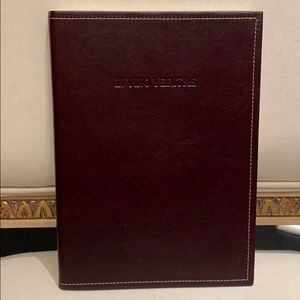 Leather bound wine journal